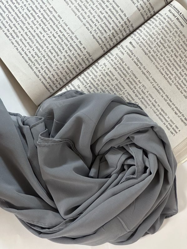 Shade Ash Grey | Butter Georgette Hijab